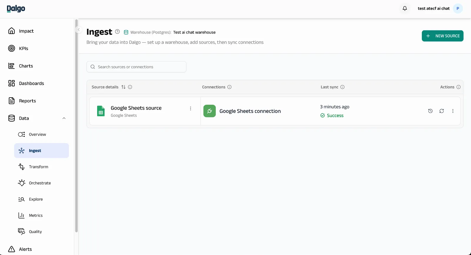 Connection synced - Success