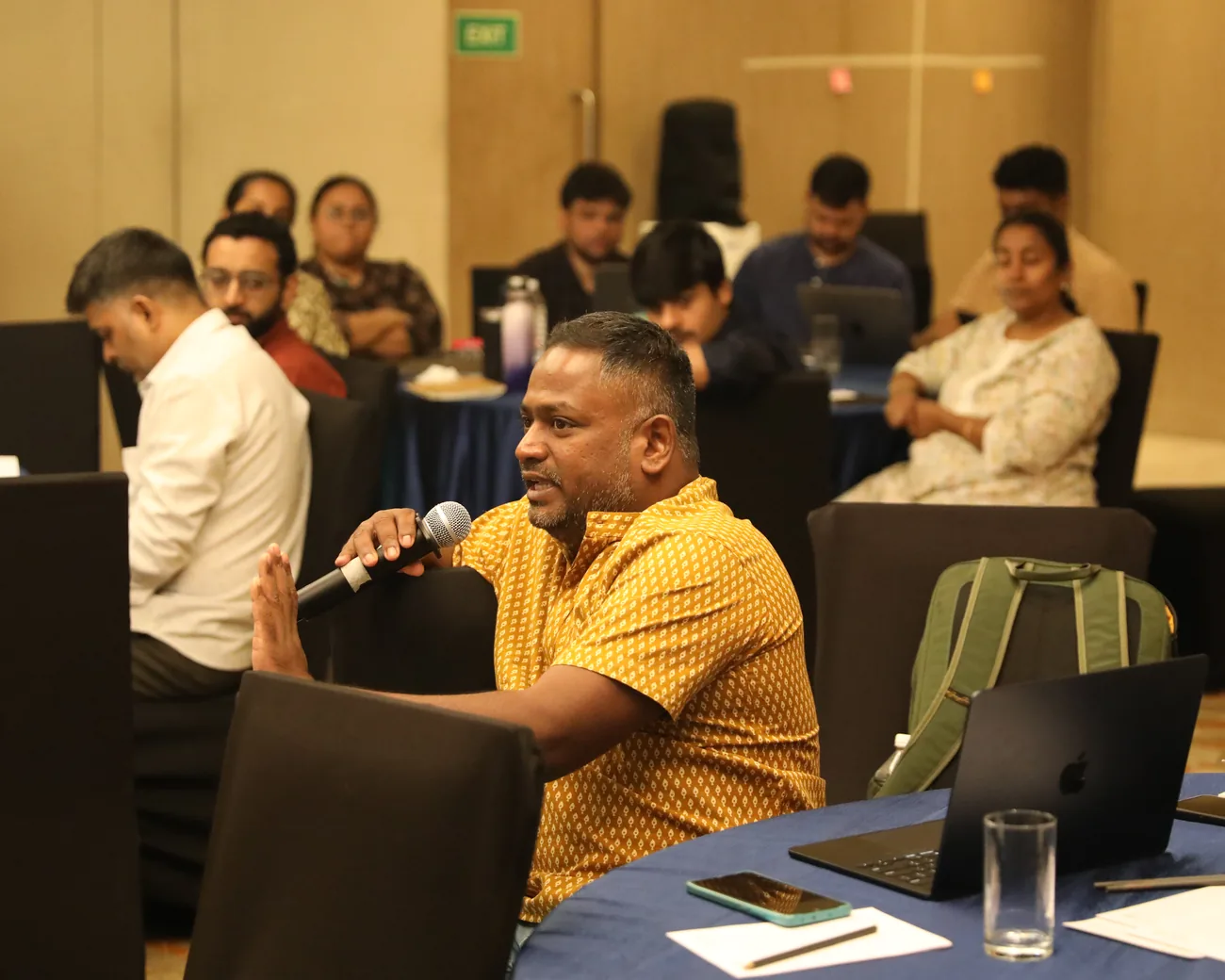 Arun Maruthi Selvan of STiR Education at a Dalgo working session